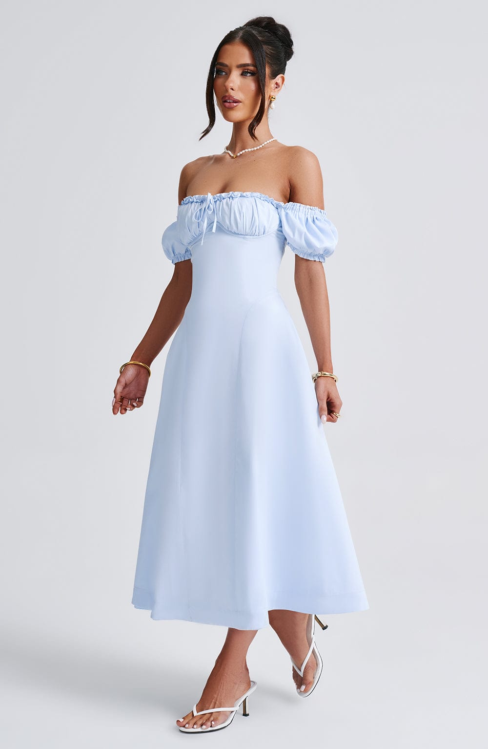Lisa Midi Dress - Blue