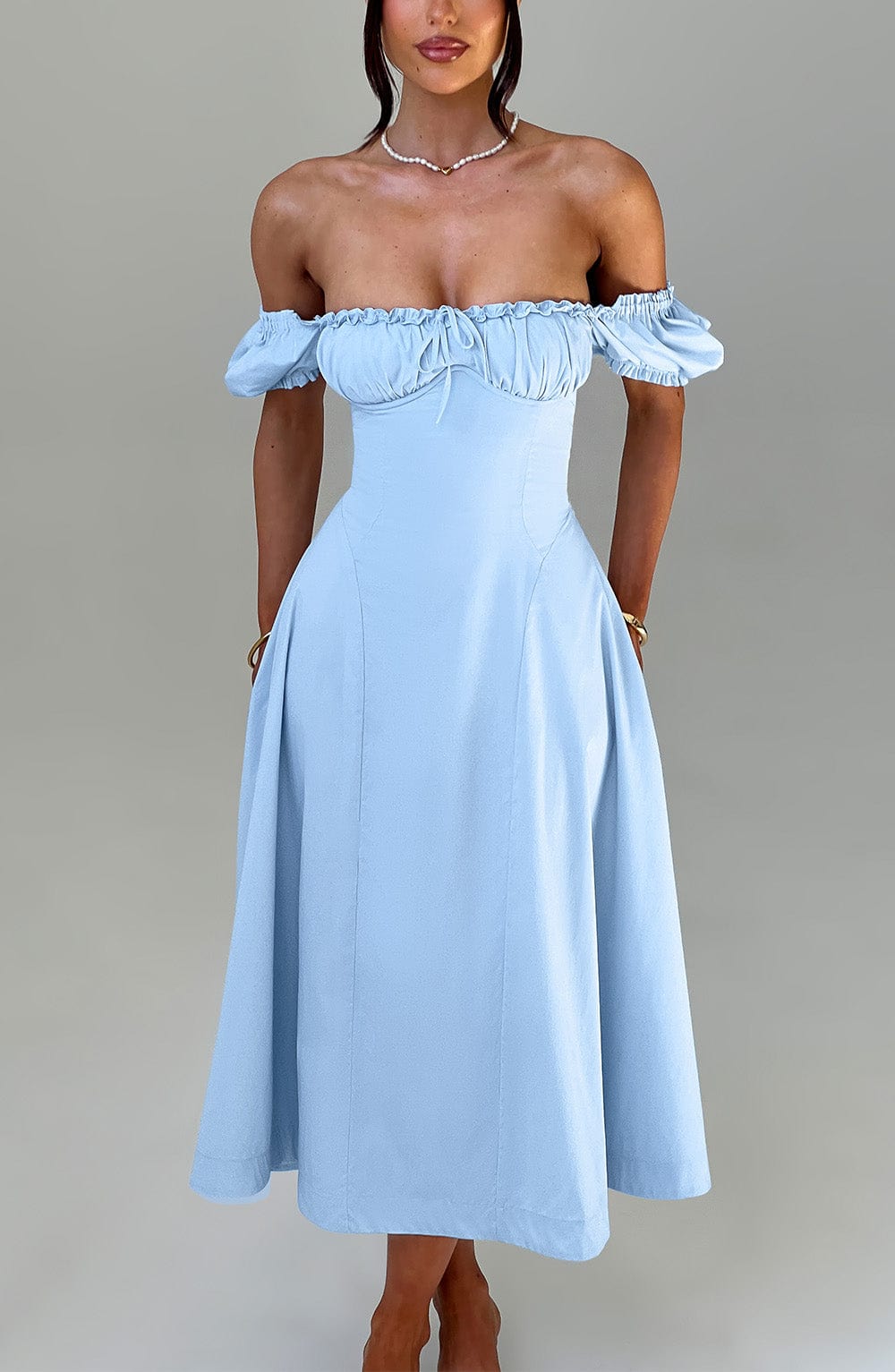 Lisa Midi Dress - Blue