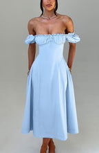 Lisa Midi Dress - Blue