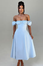 Lisa Midi Dress - Blue