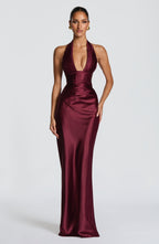 Edith Maxi Dress - Cherry Lacquer