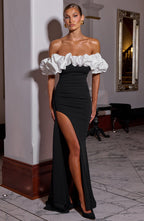 Jessica Maxi Dress - Black/White