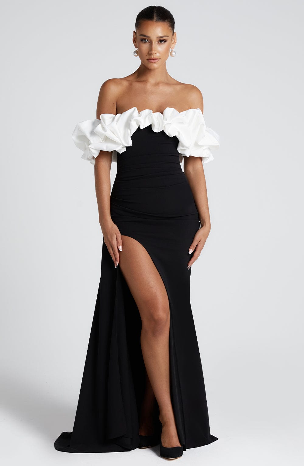 Jessica Maxi Dress - Black/White