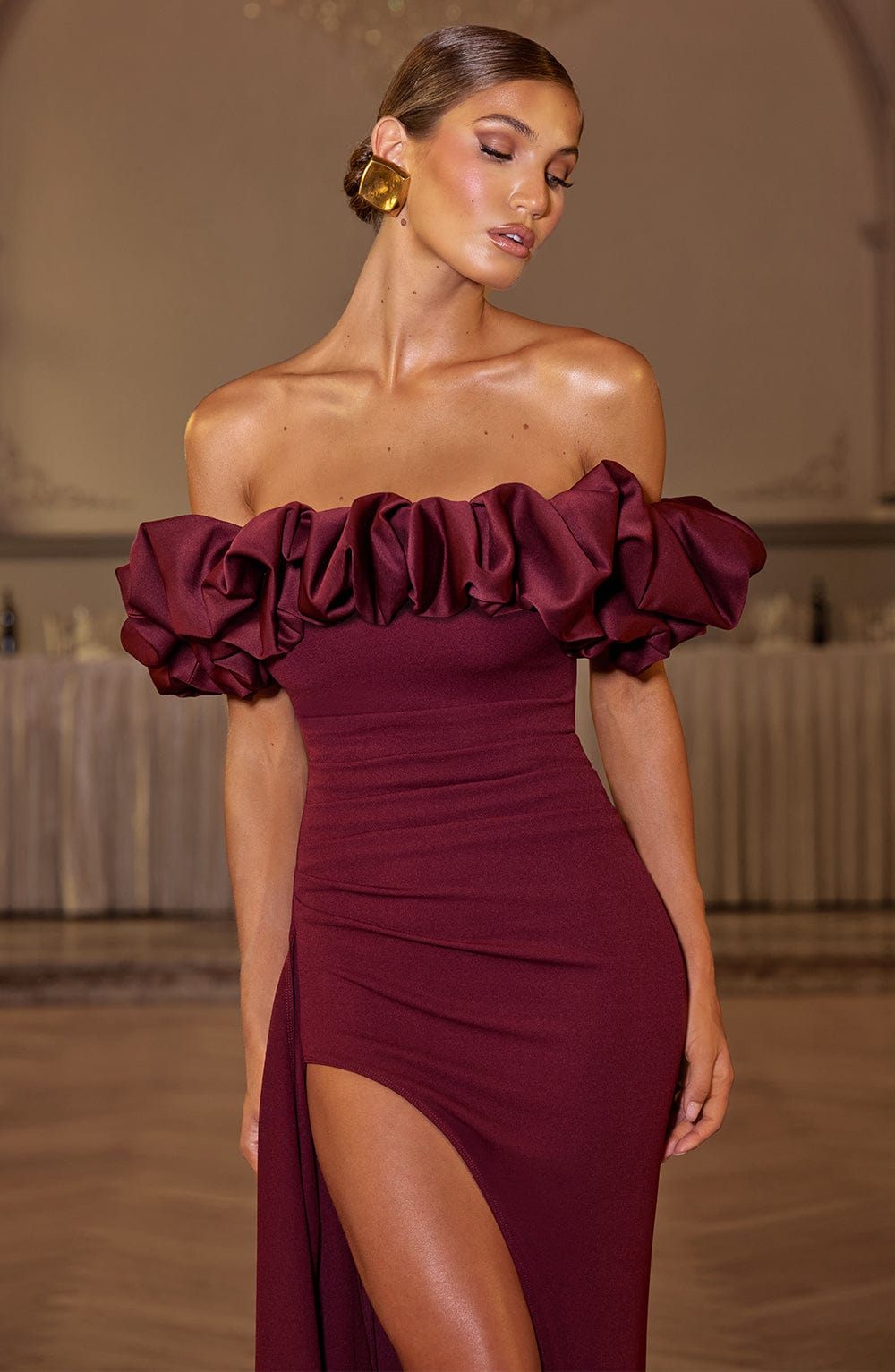 Jessica Maxi Dress - Cherry Lacquer