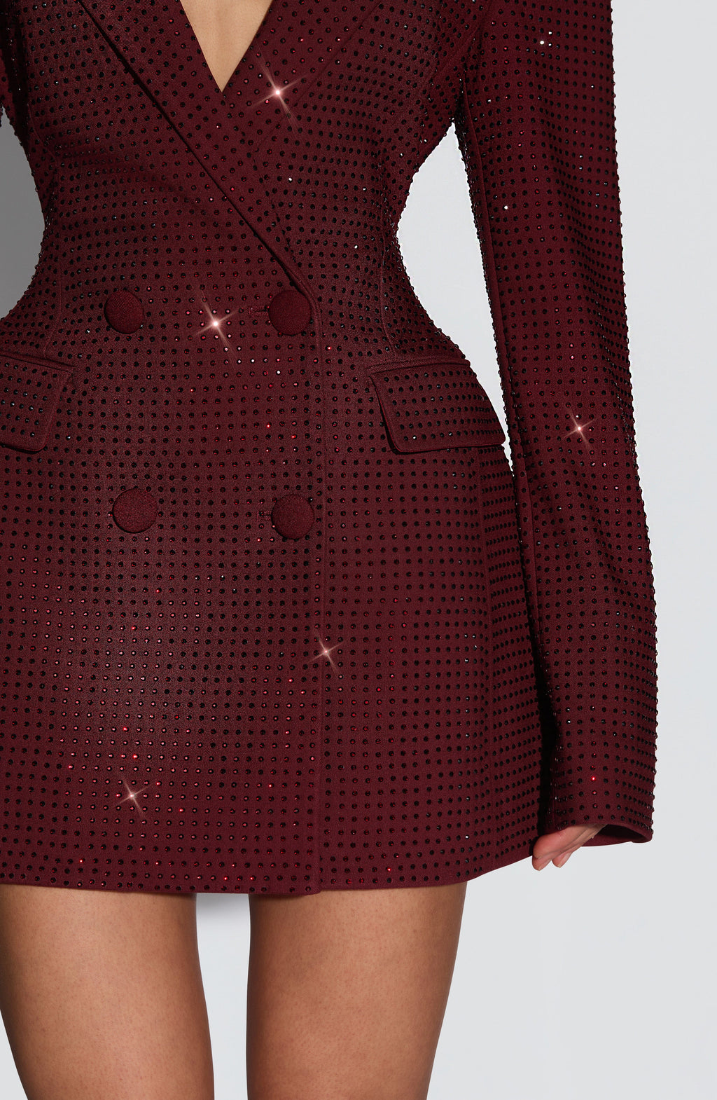 Lauren Mini Dress - Burgundy Sparkle