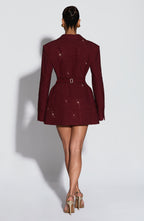Lauren Mini Dress - Burgundy Sparkle