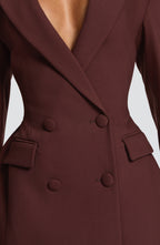 Lauren Mini Dress - Plum Brown