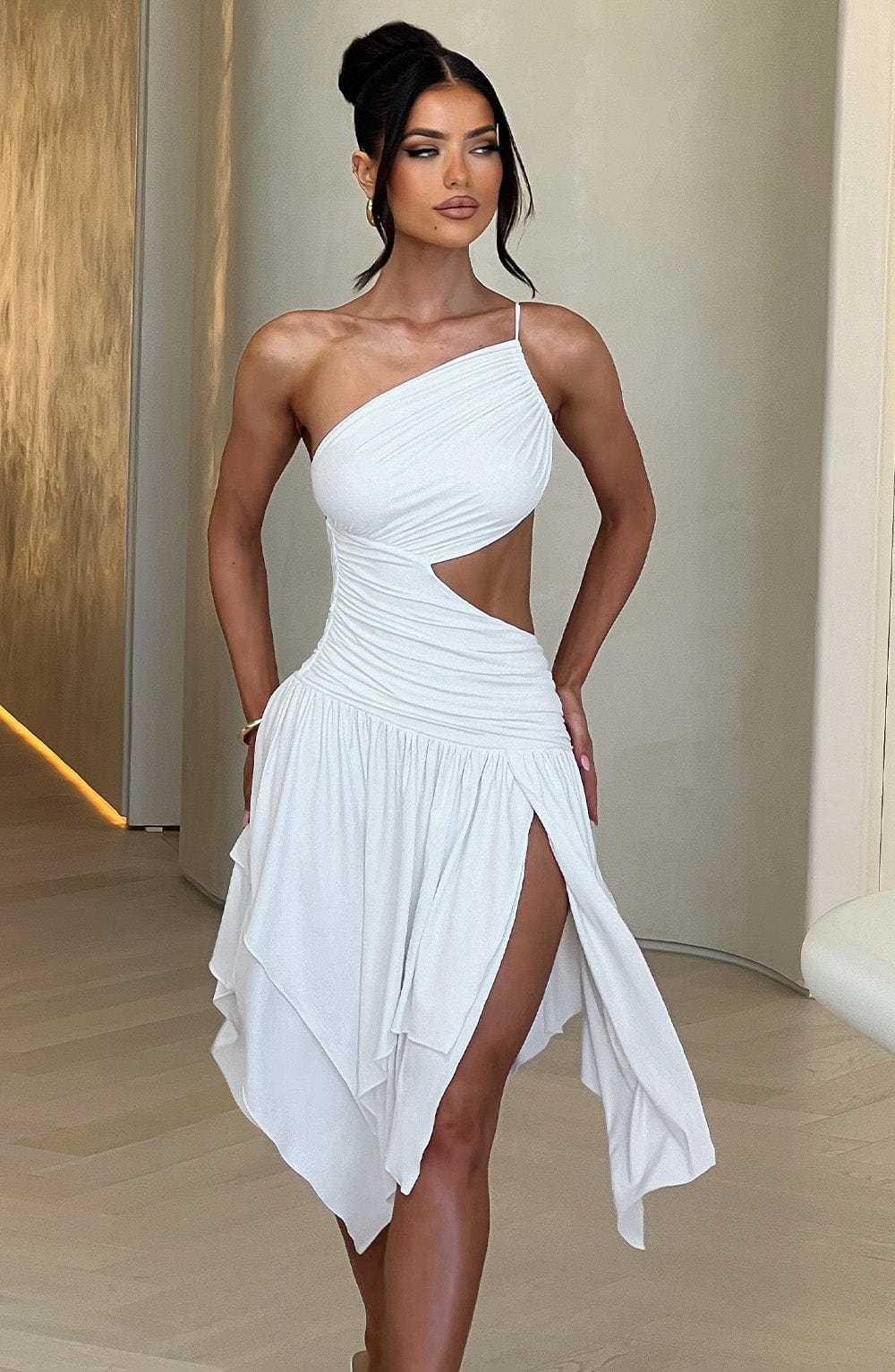 Adele Midi Dress - White