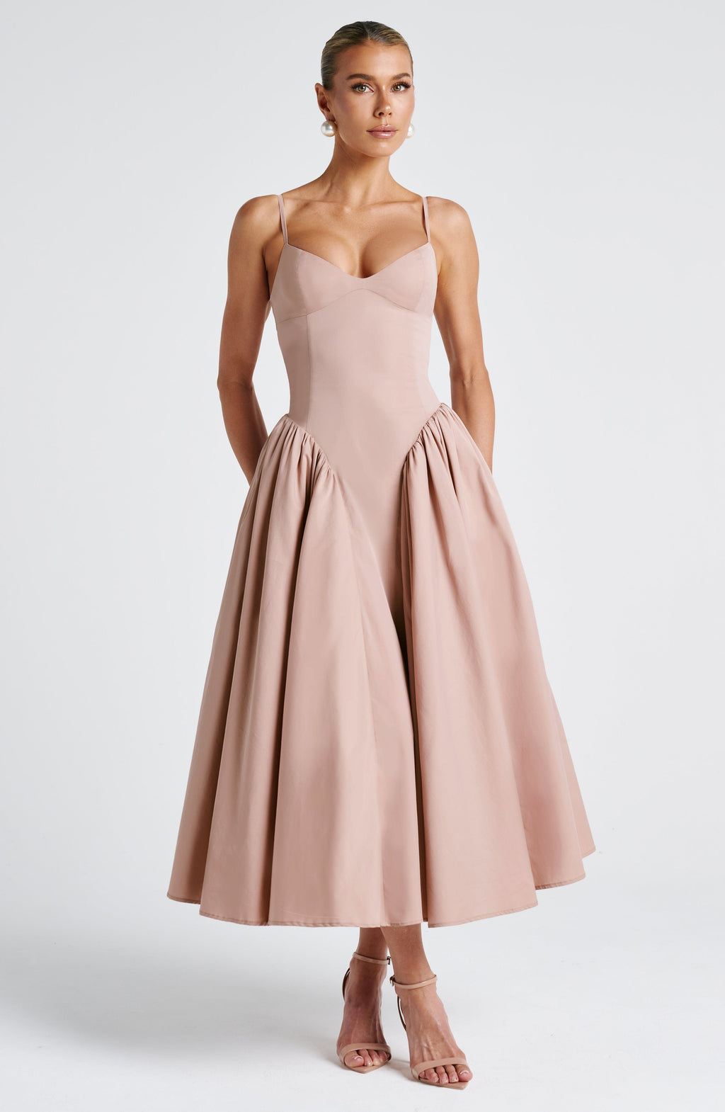 Sophie Midi Dress - Clay