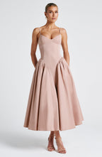 Sophie Midi Dress - Clay