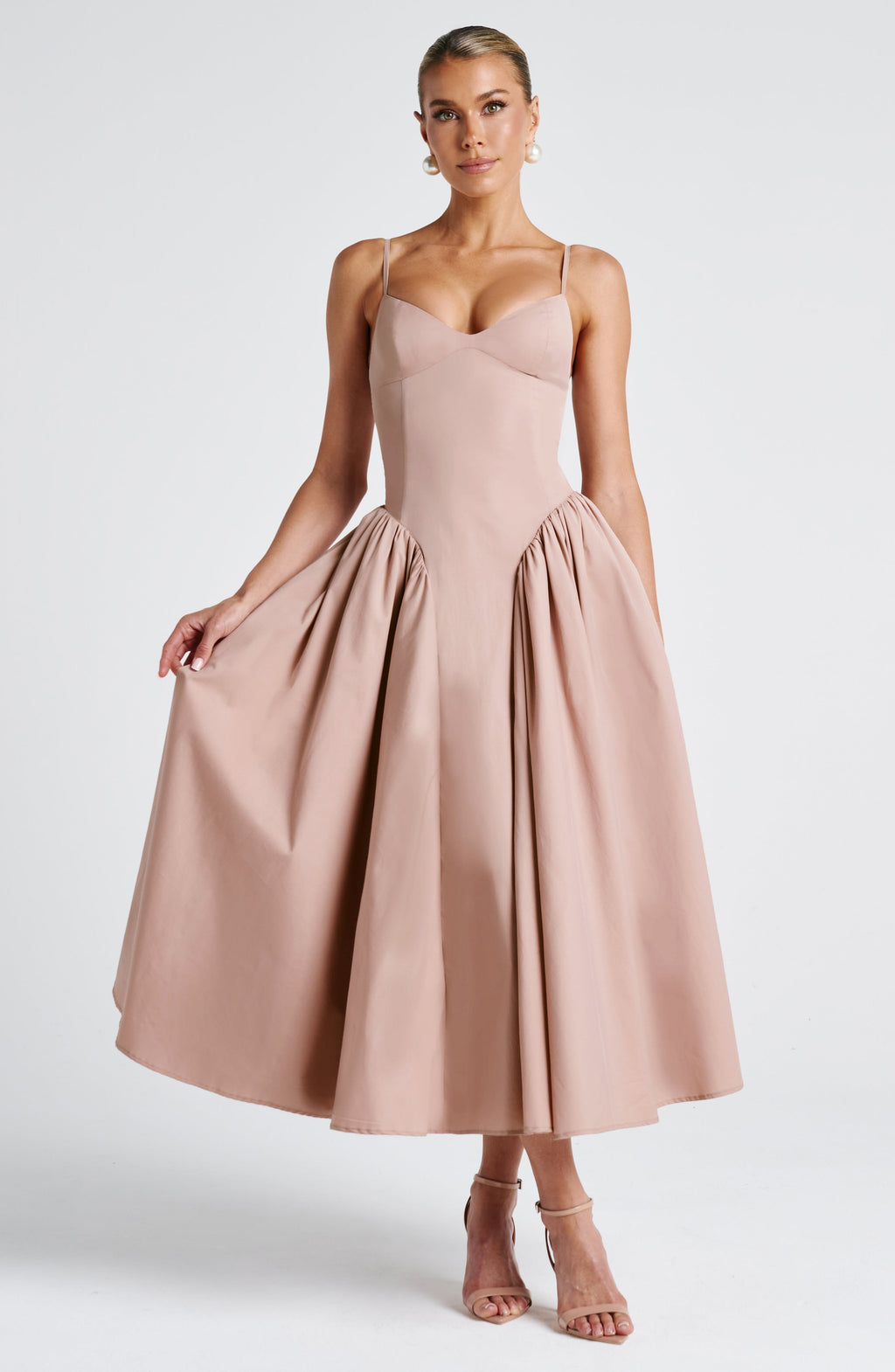 Sophie Midi Dress - Clay