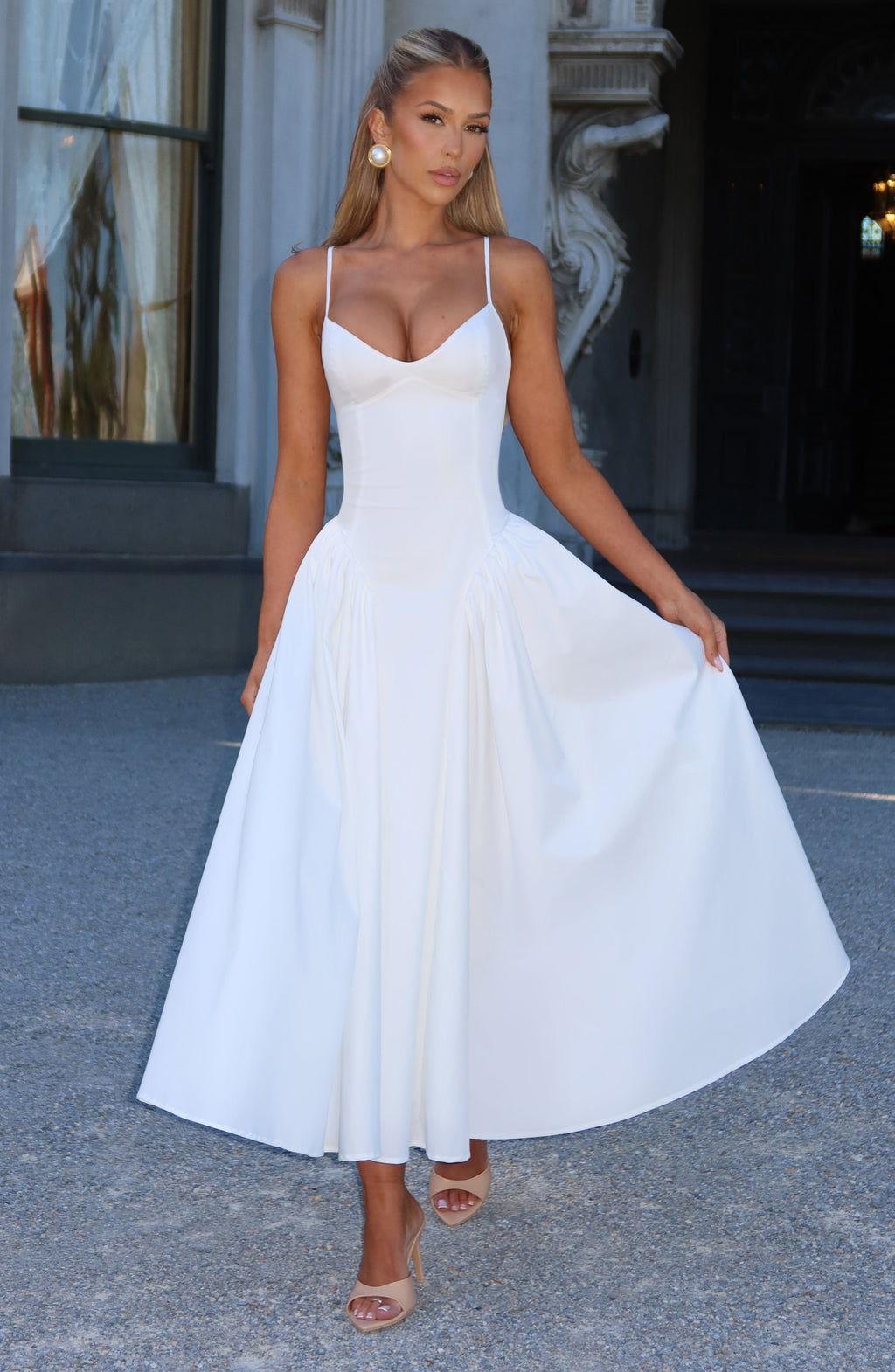 Sophie Midi Dress - Ivory