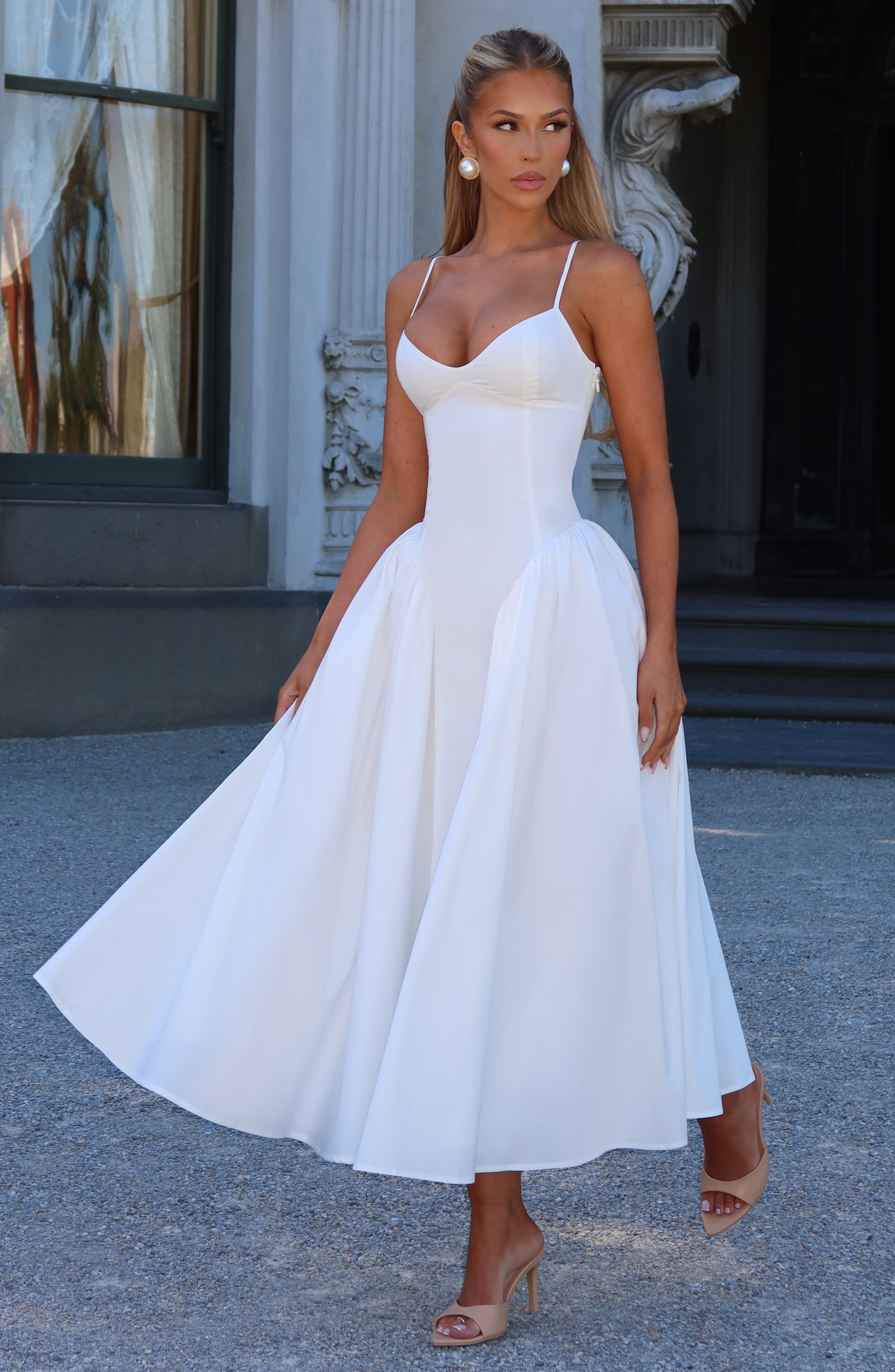 Sophie Midi Dress - Ivory