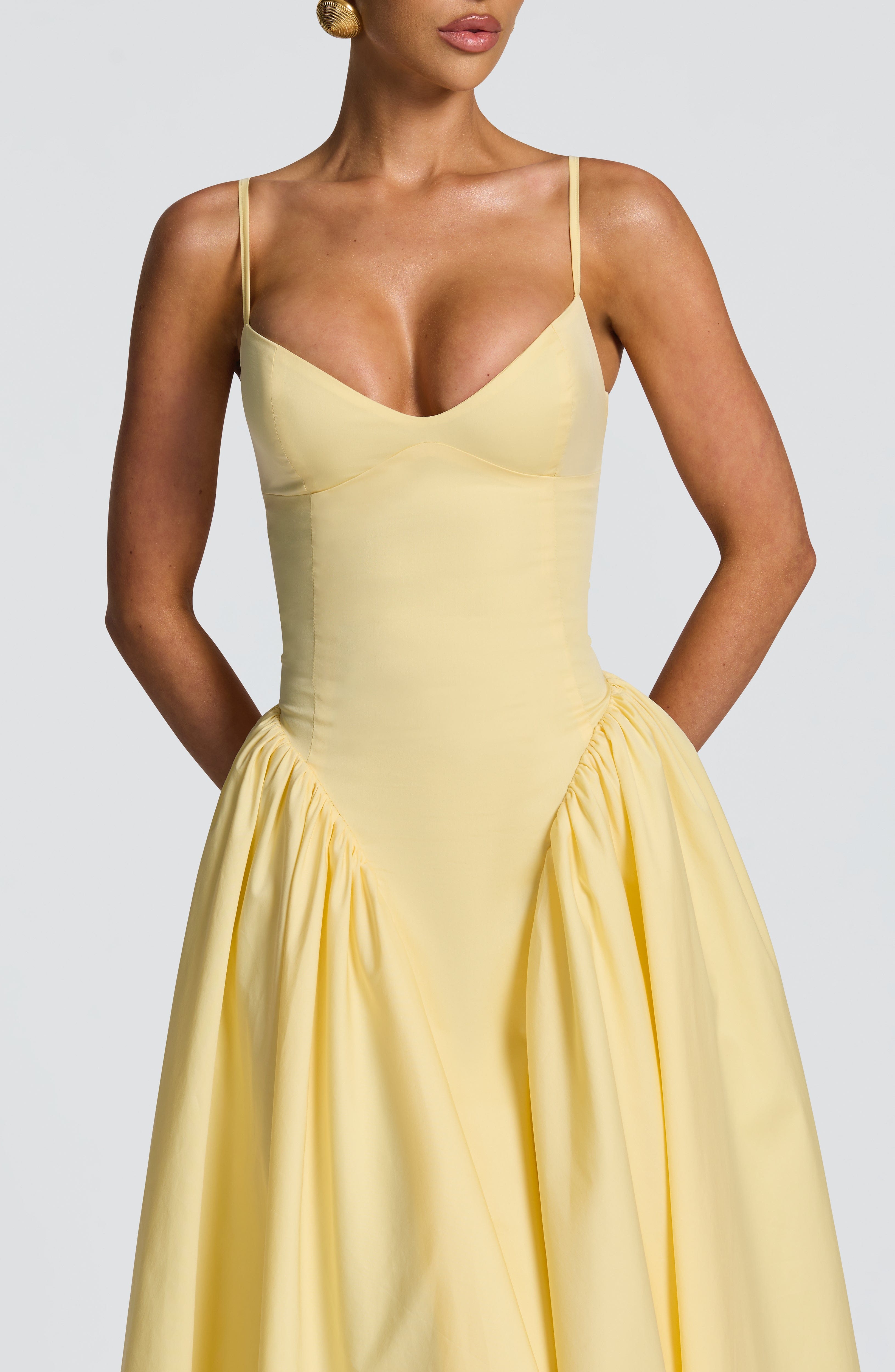 Sophie Midi Dress - Lemon