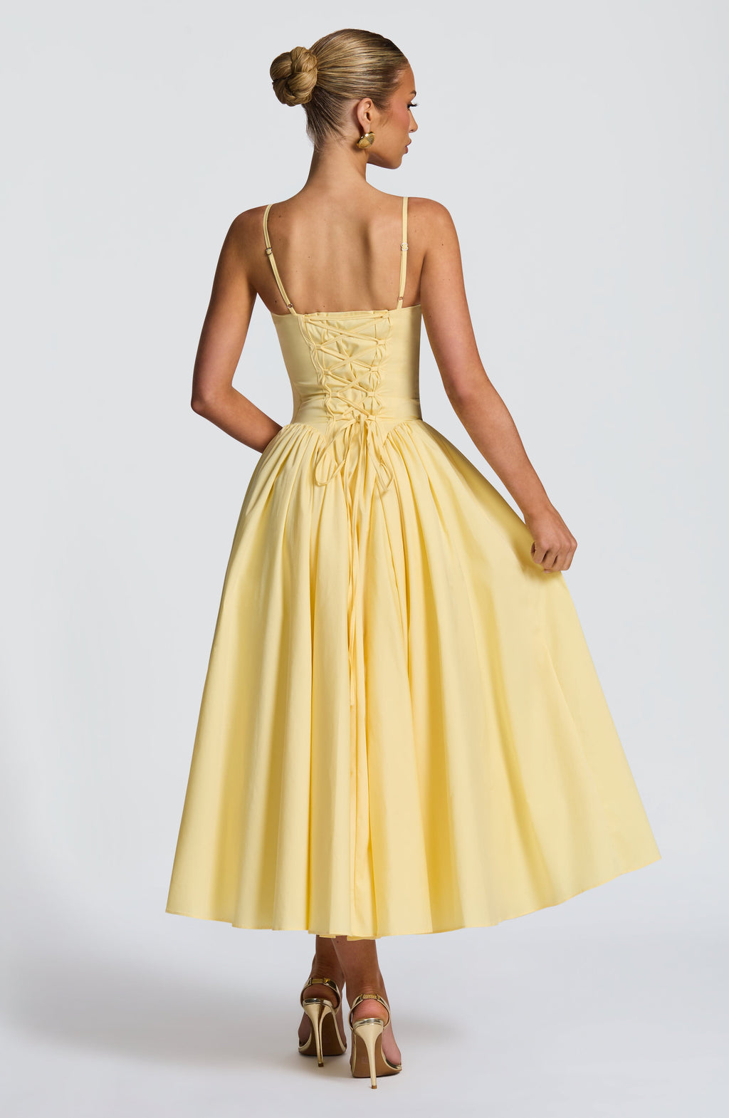 Sophie Midi Dress - Lemon