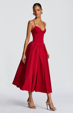 Sophie Midi Dress - Red