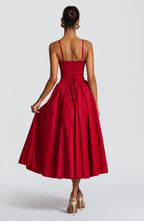 Sophie Midi Dress - Red