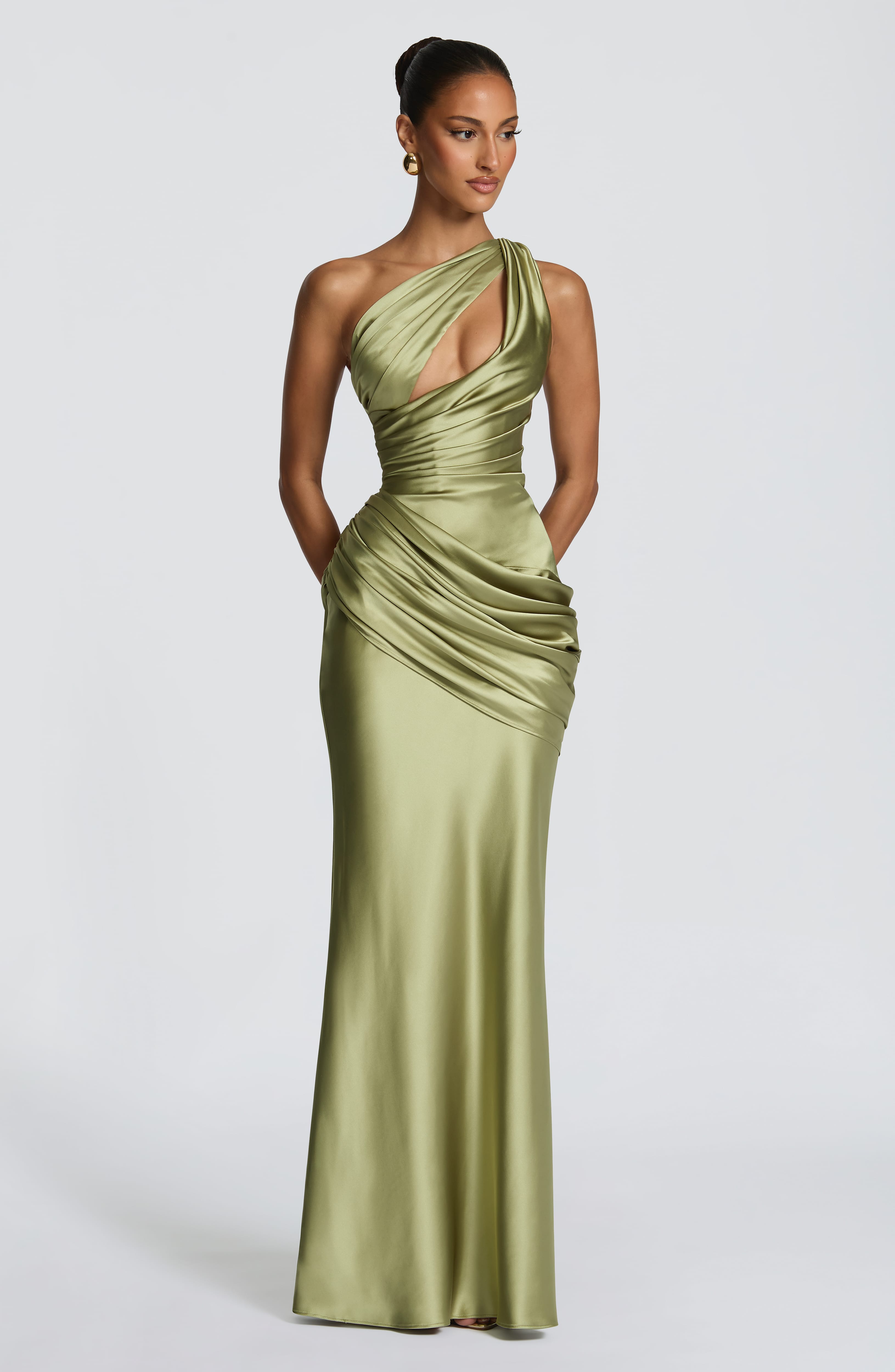 Acacia Maxi Dress - Light Olive