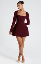 Amber Mini Dress - Cherry Lacquer