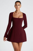 Amber Mini Dress - Cherry Lacquer