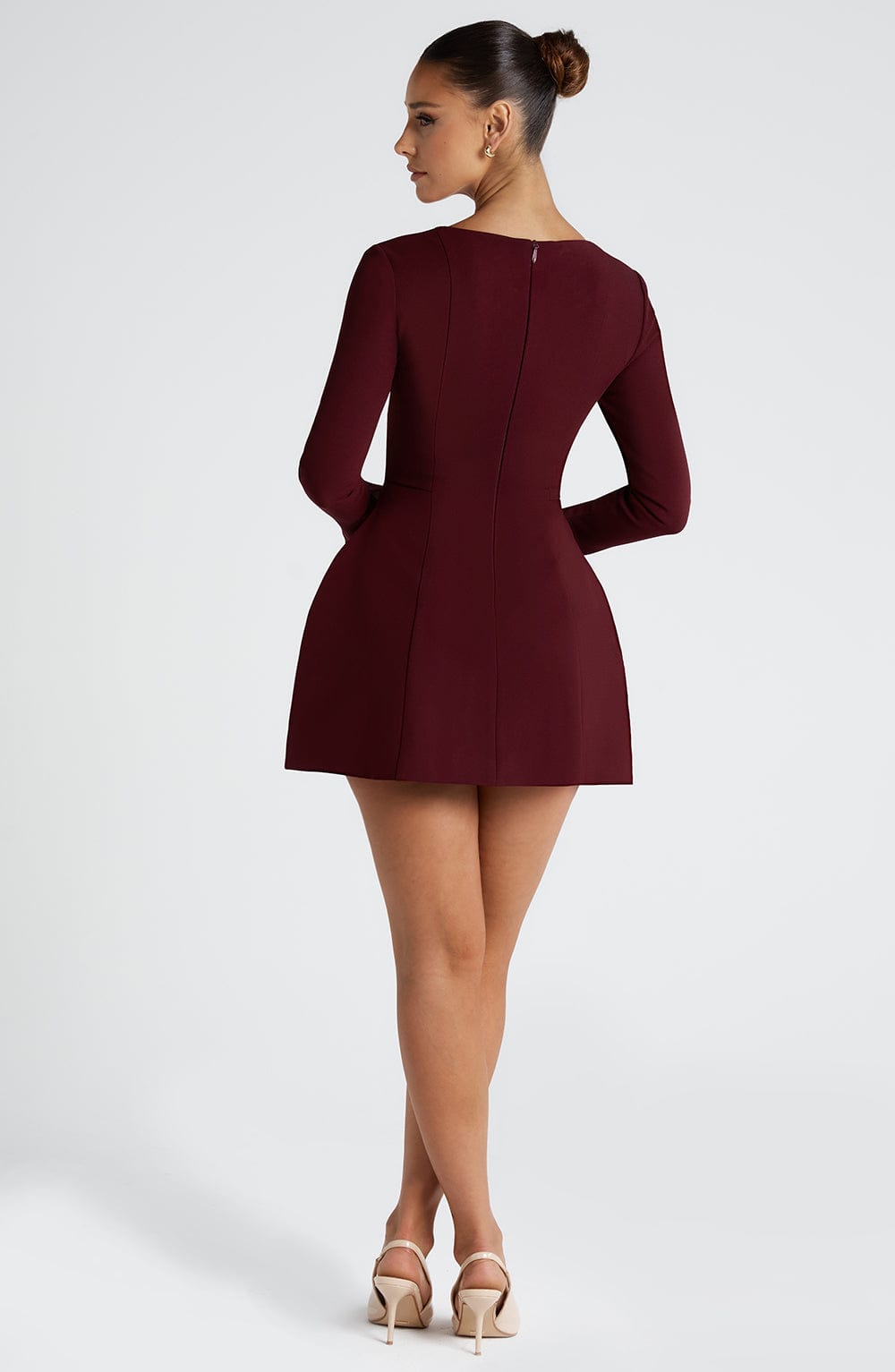 Amber Mini Dress - Cherry Lacquer