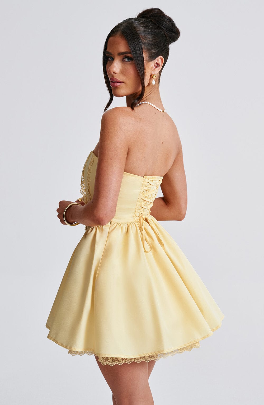 Lisa Mini Dress - Lemon