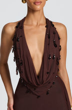 Zora Maxi Dress - Plum Brown