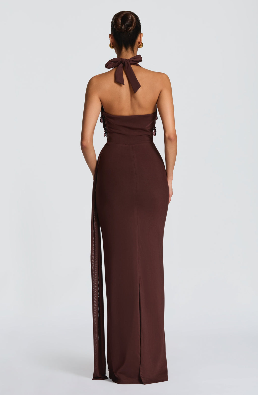 Zora Maxi Dress - Plum Brown