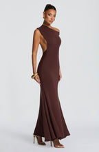 Naomi Maxi Dress - Plum Brown