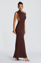 Naomi Maxi Dress - Plum Brown