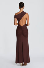 Naomi Maxi Dress - Plum Brown