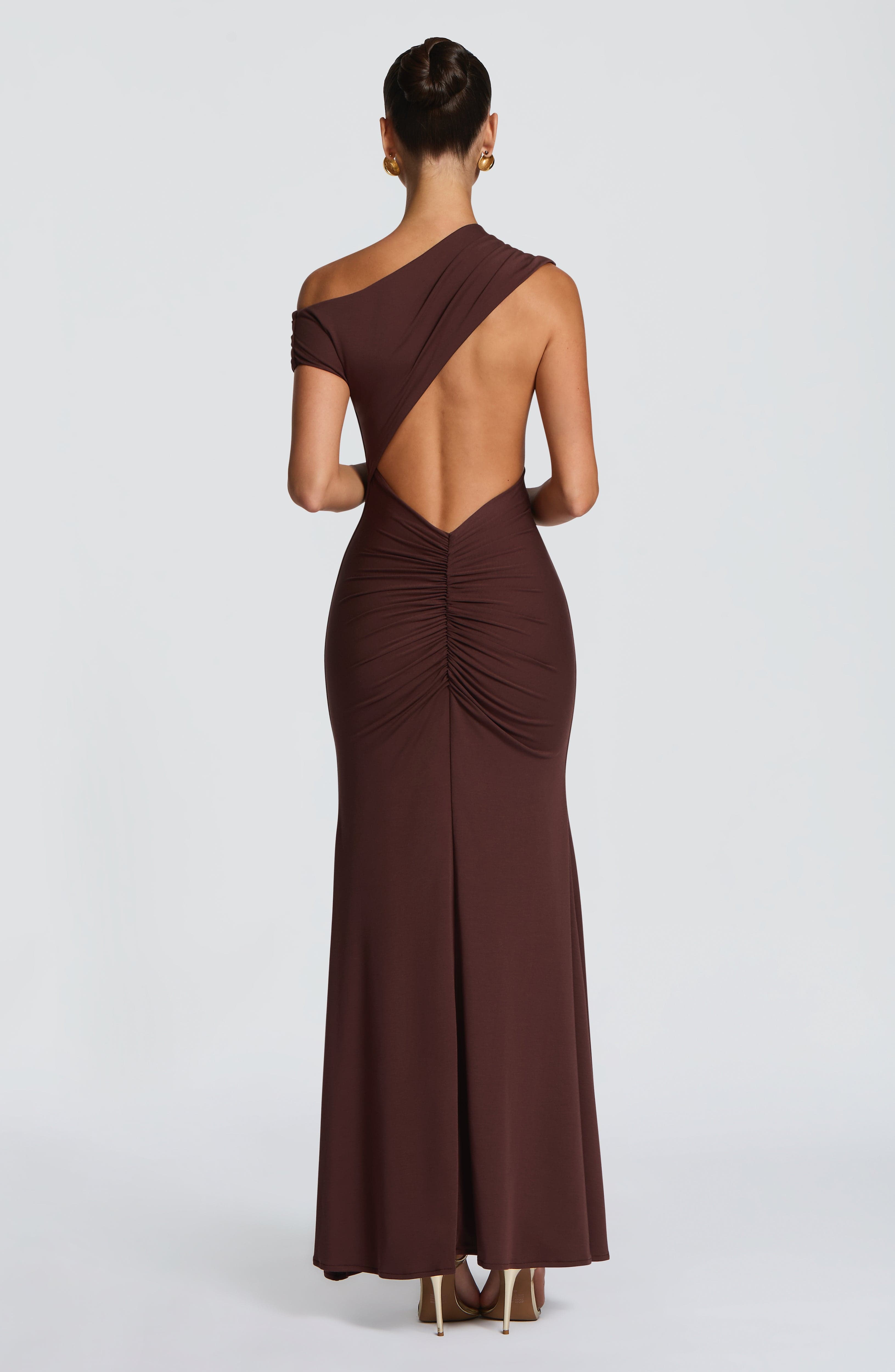 Naomi Maxi Dress - Plum Brown