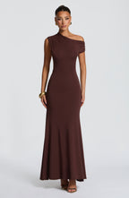 Naomi Maxi Dress - Plum Brown
