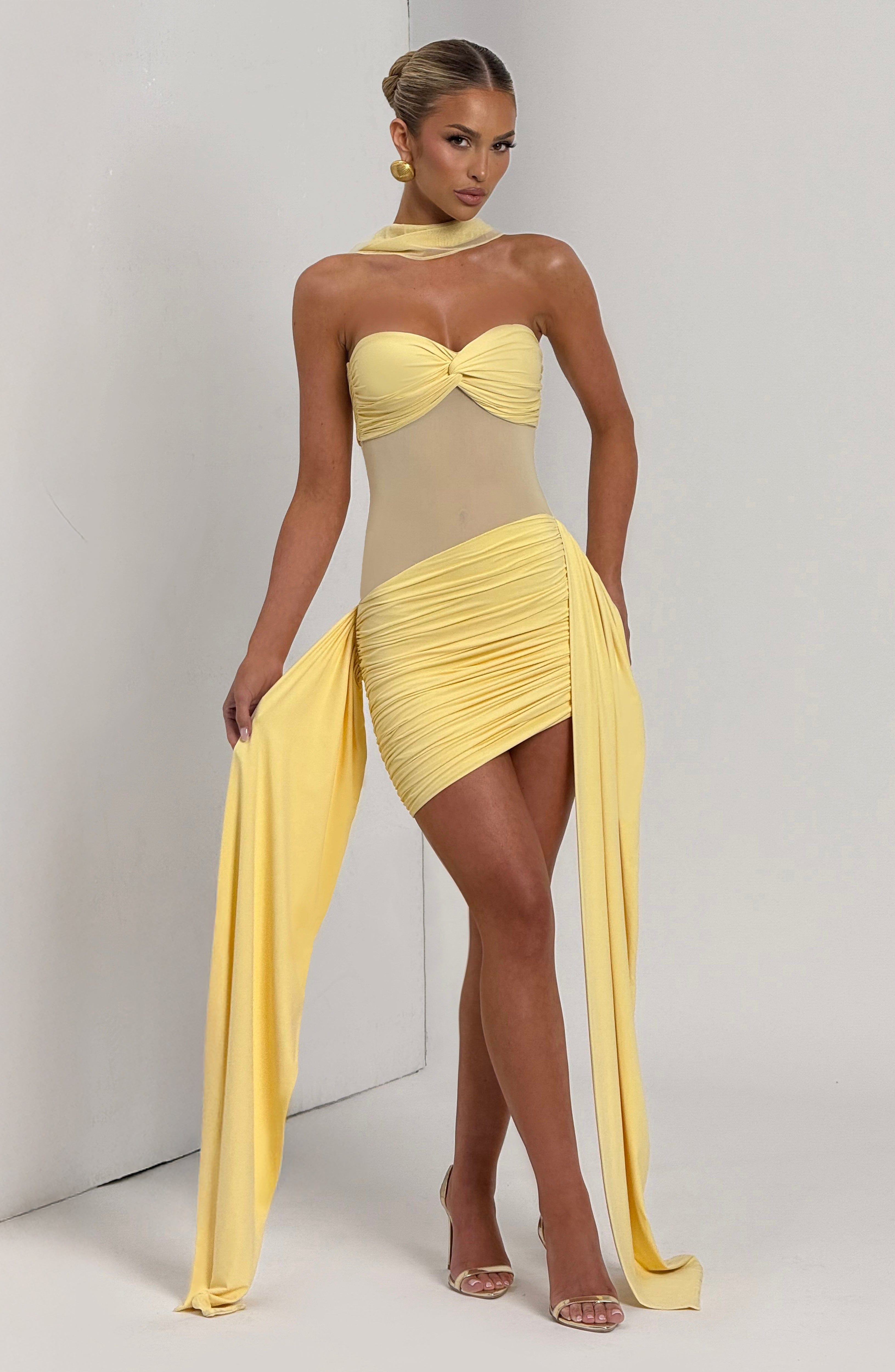 Charlotte Mini Dress - Lemon