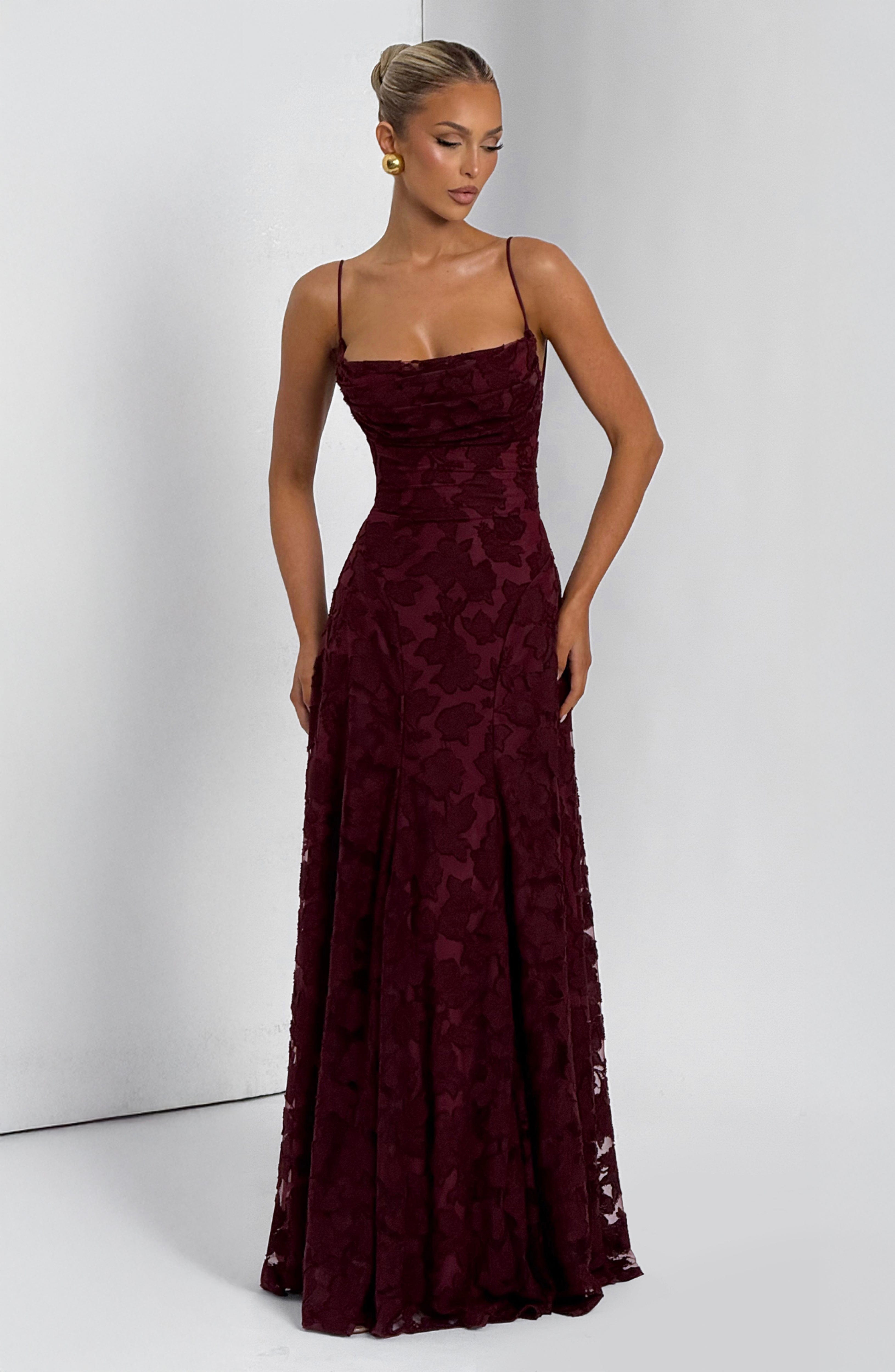 Rebekah Maxi Dress - Cherry Lacquer