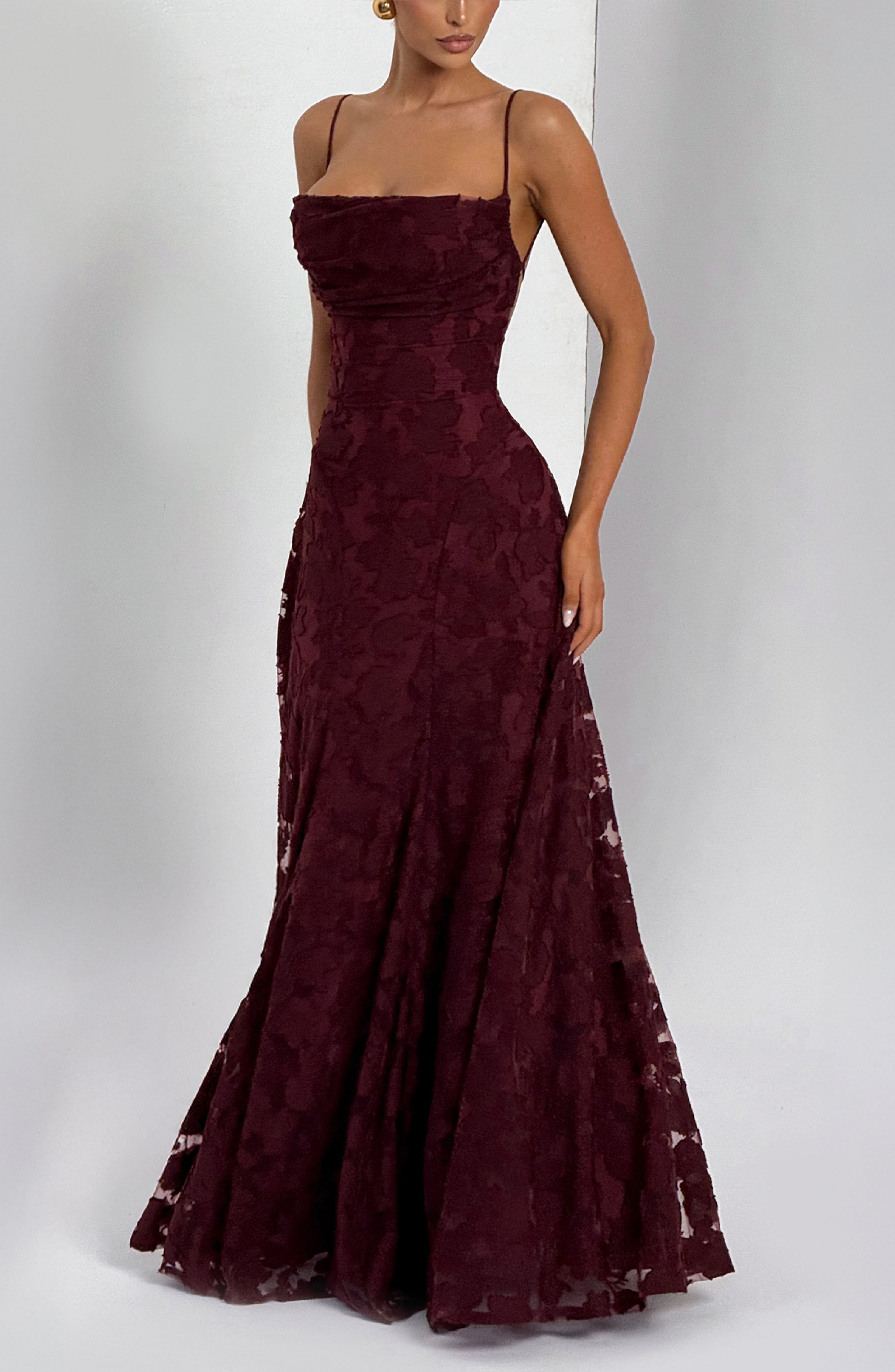 Rebekah Maxi Dress - Cherry Lacquer