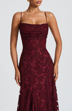 Rebekah Maxi Dress - Cherry Lacquer