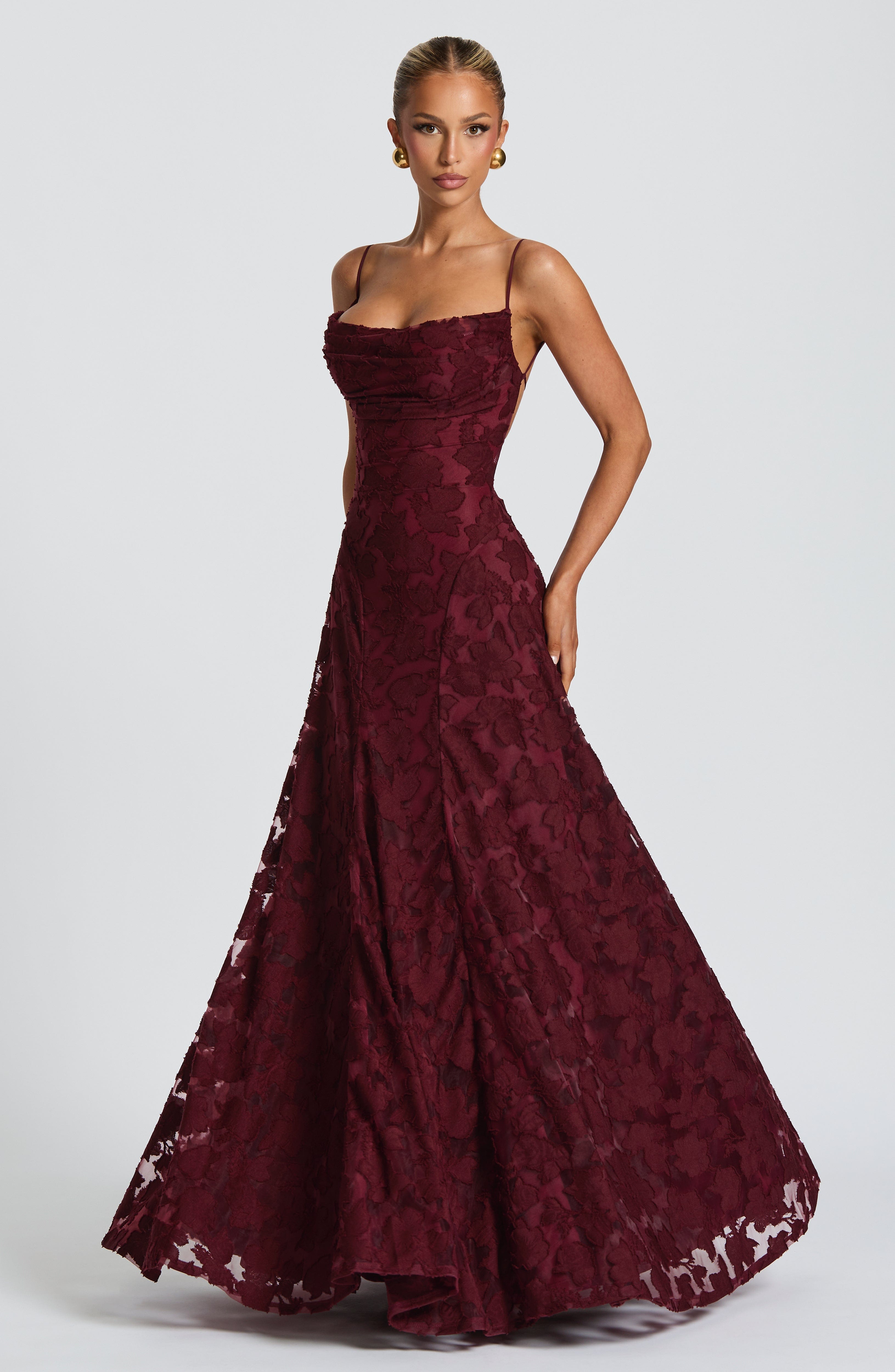 Rebekah Maxi Dress - Cherry Lacquer