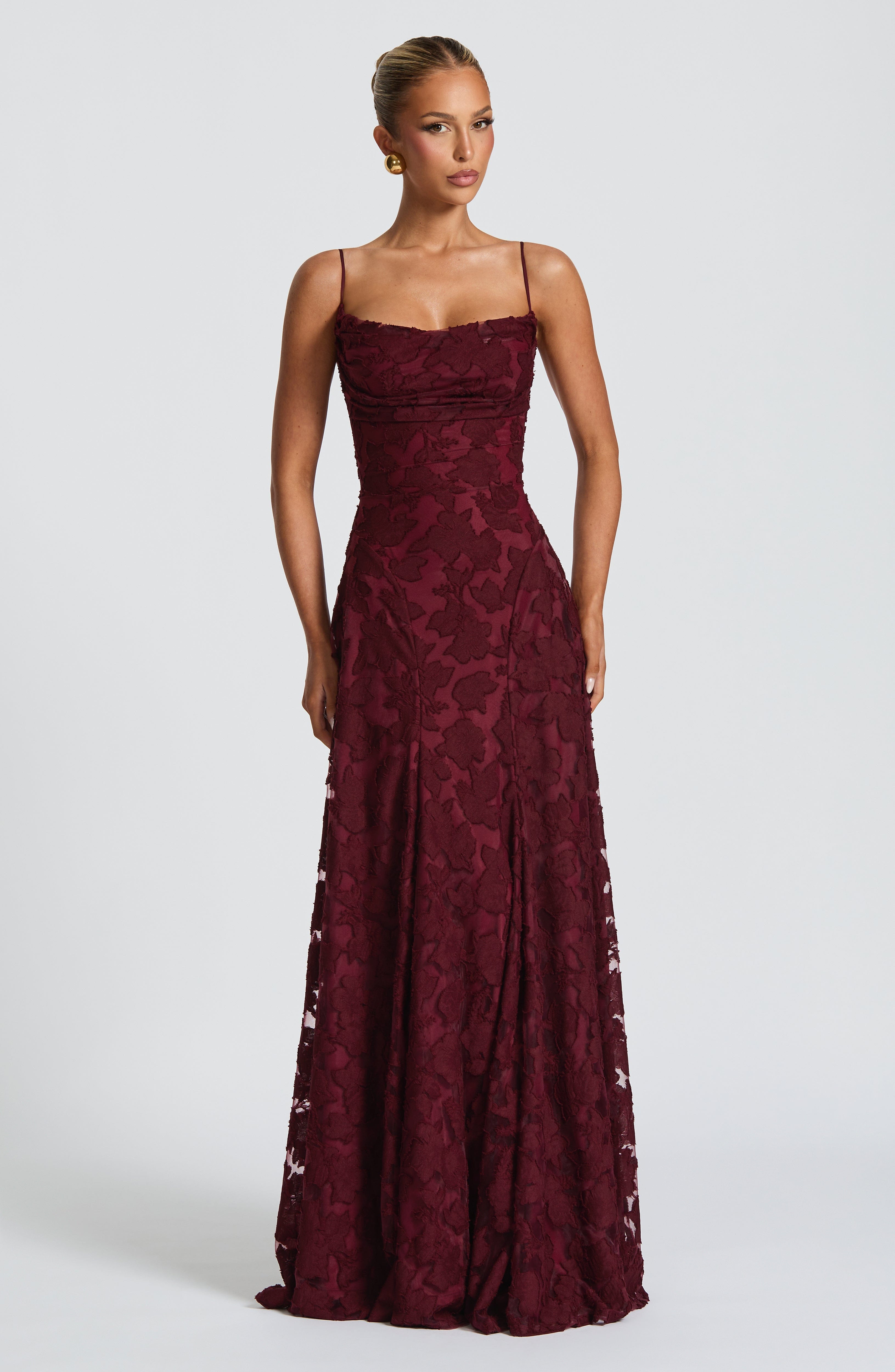 Rebekah Maxi Dress - Cherry Lacquer
