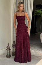 Rebekah Maxi Dress - Cherry Lacquer