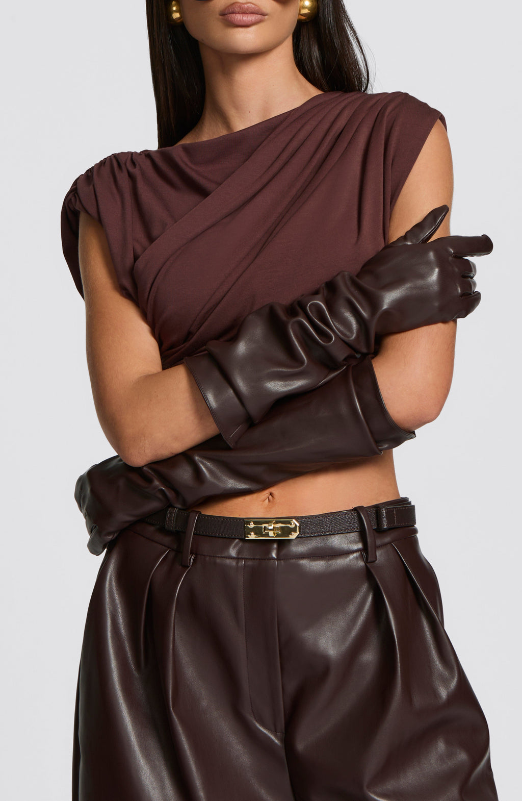 Olivia Gloves - Plum Brown