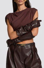 Olivia Gloves - Plum Brown