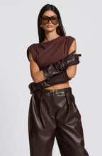 Olivia Gloves - Plum Brown