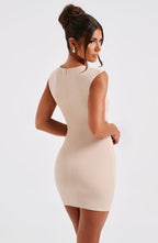 Isla Mini Dress - Nude