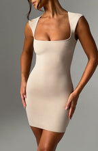 Isla Mini Dress - Nude