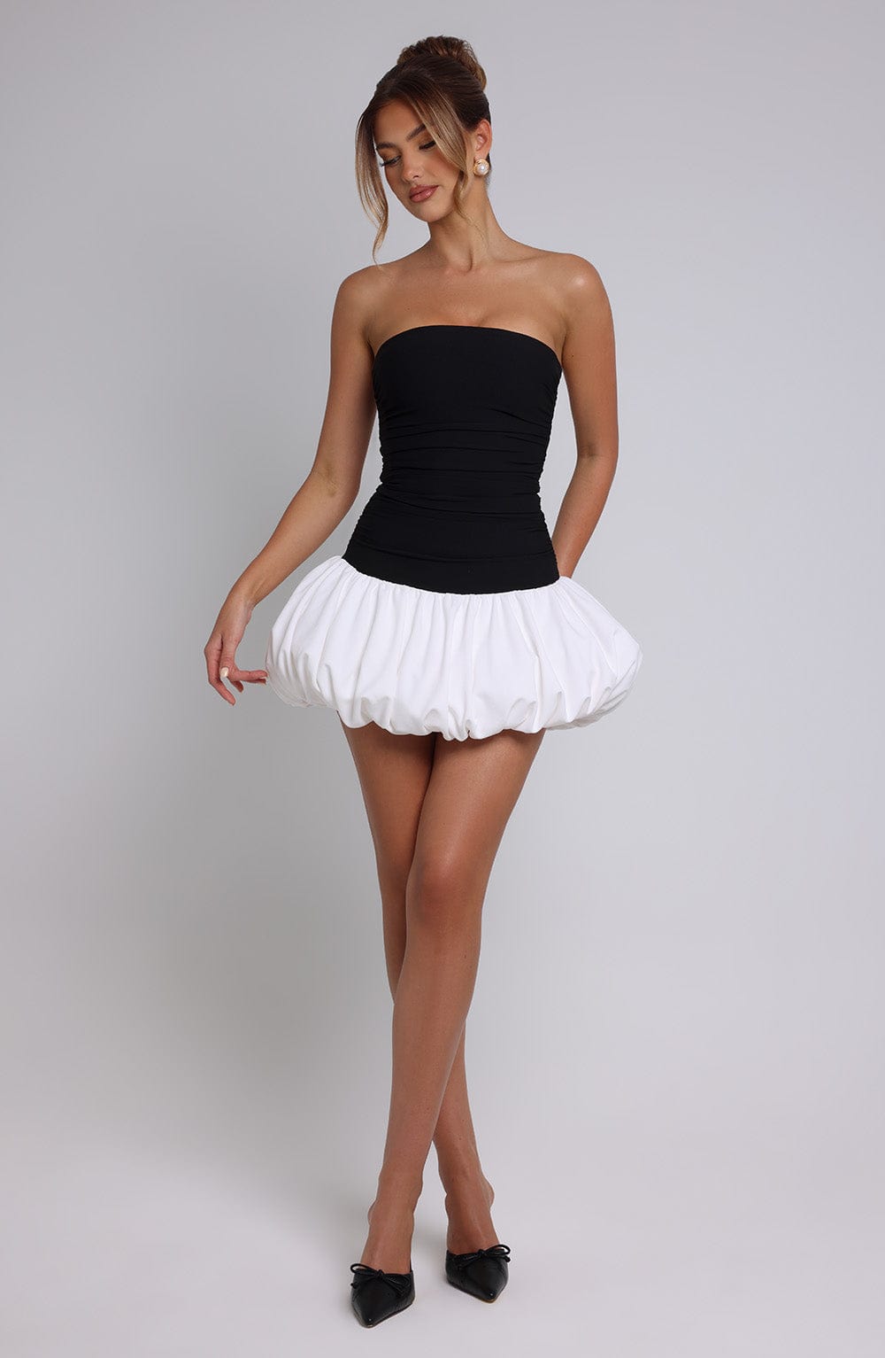 Daisy Mini Dress - Black/White
