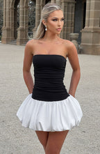 Daisy Mini Dress - Black/White