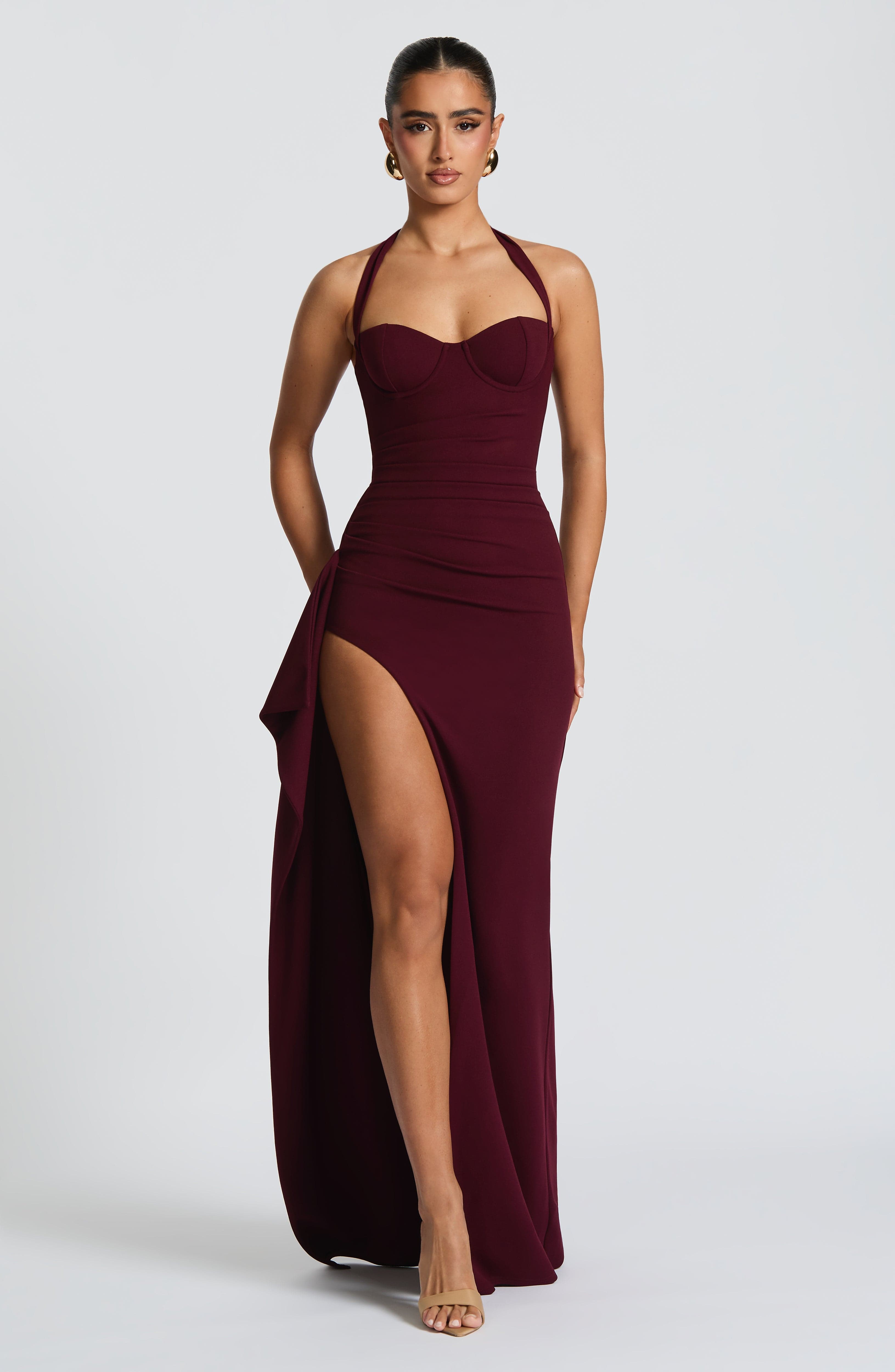 Eliza Maxi Dress - Cherry Lacquer