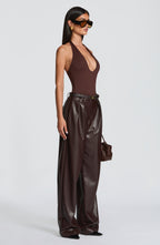 Adele Pants - Plum Brown