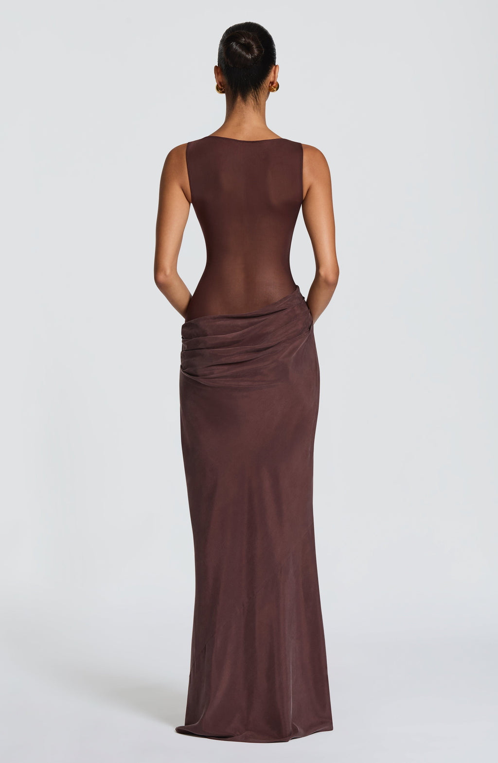 Amalia Maxi Dress - Plum Brown